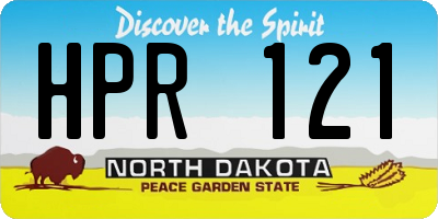 ND license plate HPR121
