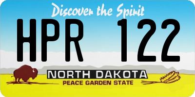 ND license plate HPR122