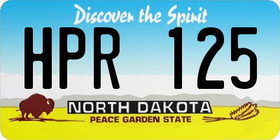 ND license plate HPR125