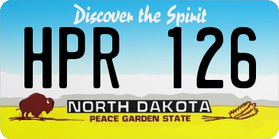 ND license plate HPR126