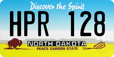 ND license plate HPR128
