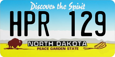 ND license plate HPR129