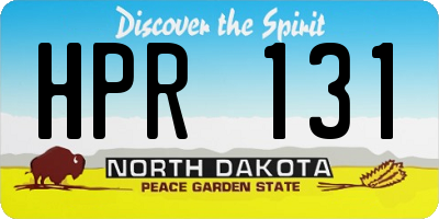 ND license plate HPR131