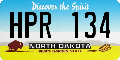 ND license plate HPR134