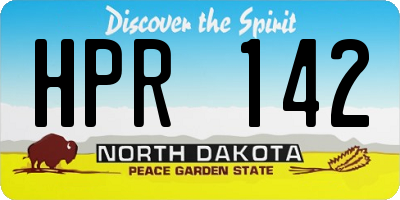 ND license plate HPR142