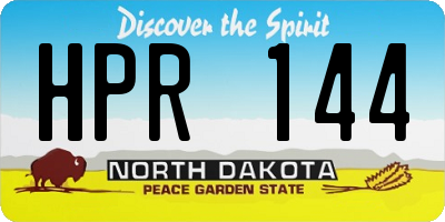 ND license plate HPR144
