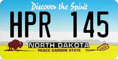ND license plate HPR145