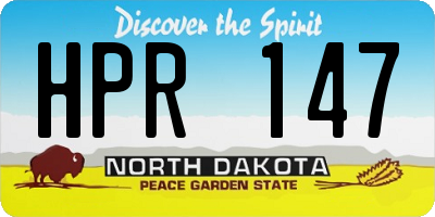 ND license plate HPR147