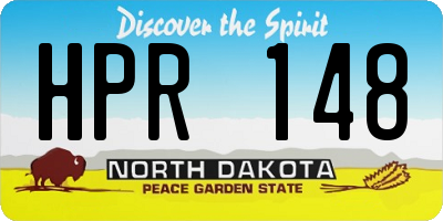 ND license plate HPR148
