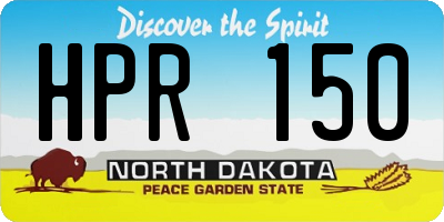 ND license plate HPR150