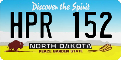 ND license plate HPR152