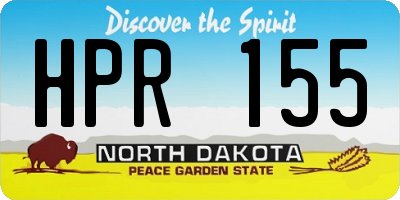 ND license plate HPR155