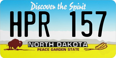 ND license plate HPR157