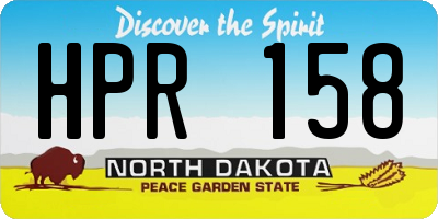 ND license plate HPR158