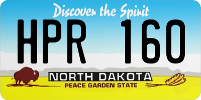 ND license plate HPR160