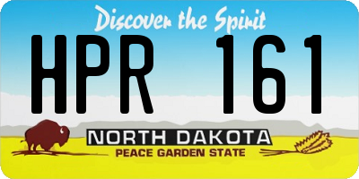 ND license plate HPR161