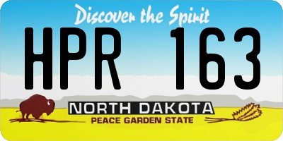 ND license plate HPR163