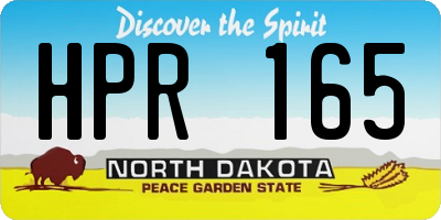 ND license plate HPR165