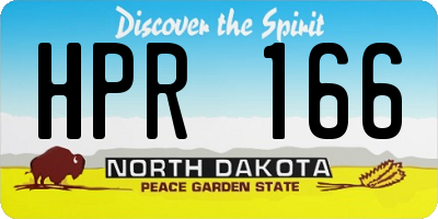 ND license plate HPR166