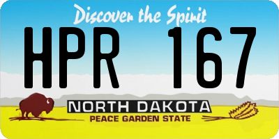 ND license plate HPR167