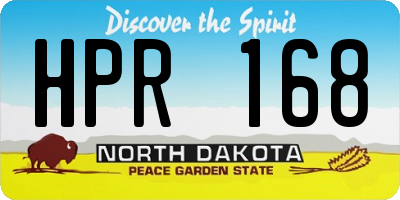 ND license plate HPR168