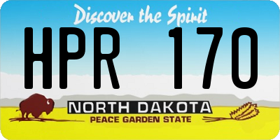 ND license plate HPR170