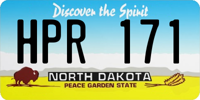 ND license plate HPR171