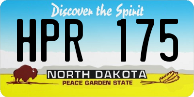 ND license plate HPR175
