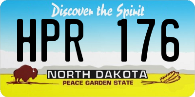 ND license plate HPR176