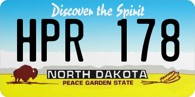 ND license plate HPR178