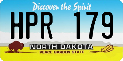 ND license plate HPR179