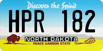 ND license plate HPR182