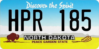 ND license plate HPR185