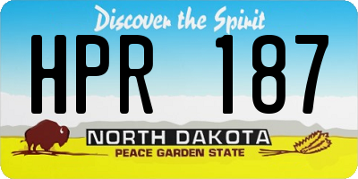ND license plate HPR187