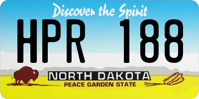 ND license plate HPR188