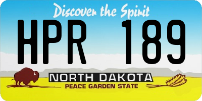 ND license plate HPR189