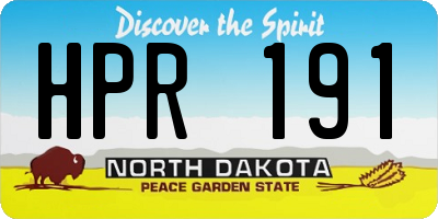ND license plate HPR191