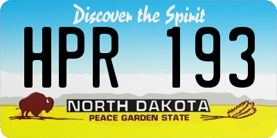 ND license plate HPR193