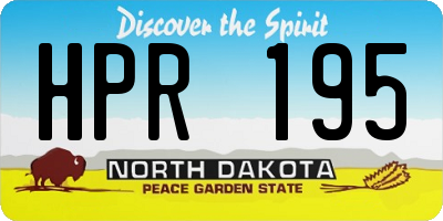 ND license plate HPR195