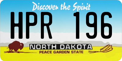 ND license plate HPR196