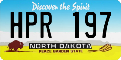ND license plate HPR197