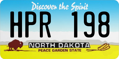 ND license plate HPR198