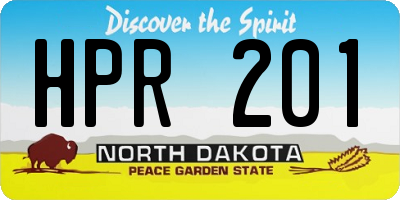 ND license plate HPR201