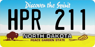 ND license plate HPR211