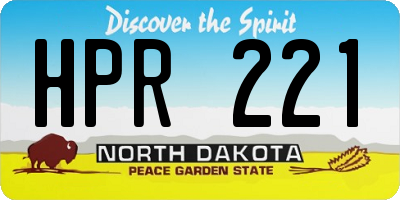 ND license plate HPR221