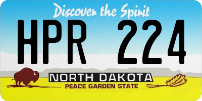ND license plate HPR224