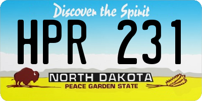 ND license plate HPR231