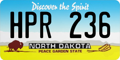 ND license plate HPR236