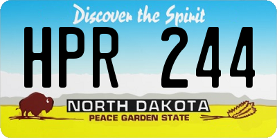 ND license plate HPR244