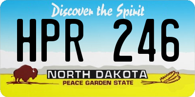ND license plate HPR246
